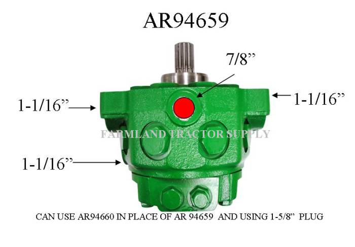 Pumps - AR94659 - For John Deere HYDRAULIC PUMP