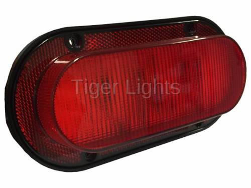 Tiger Lights - LED Red Oval Tail Light, TL4560 - Image 1