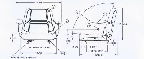 Seats, Cushions - 907 - Universal COMPLETE SEAT 137846VN01 - Image 4