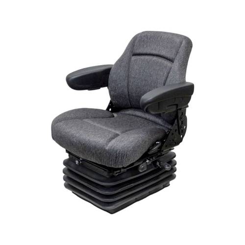 KM 450 Uni Pro Riding Lawn Mower Seat - Black Vinyl with Arms, Universal  Construct/Mower Seat, High-Density Foam Cushions